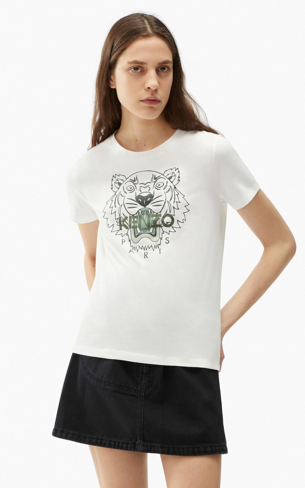 Camisetas Kenzo Tiger Mujer Blancas KHB129504